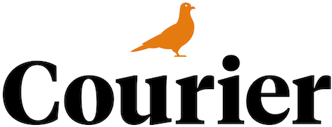 Courier logo ORANGE stacked